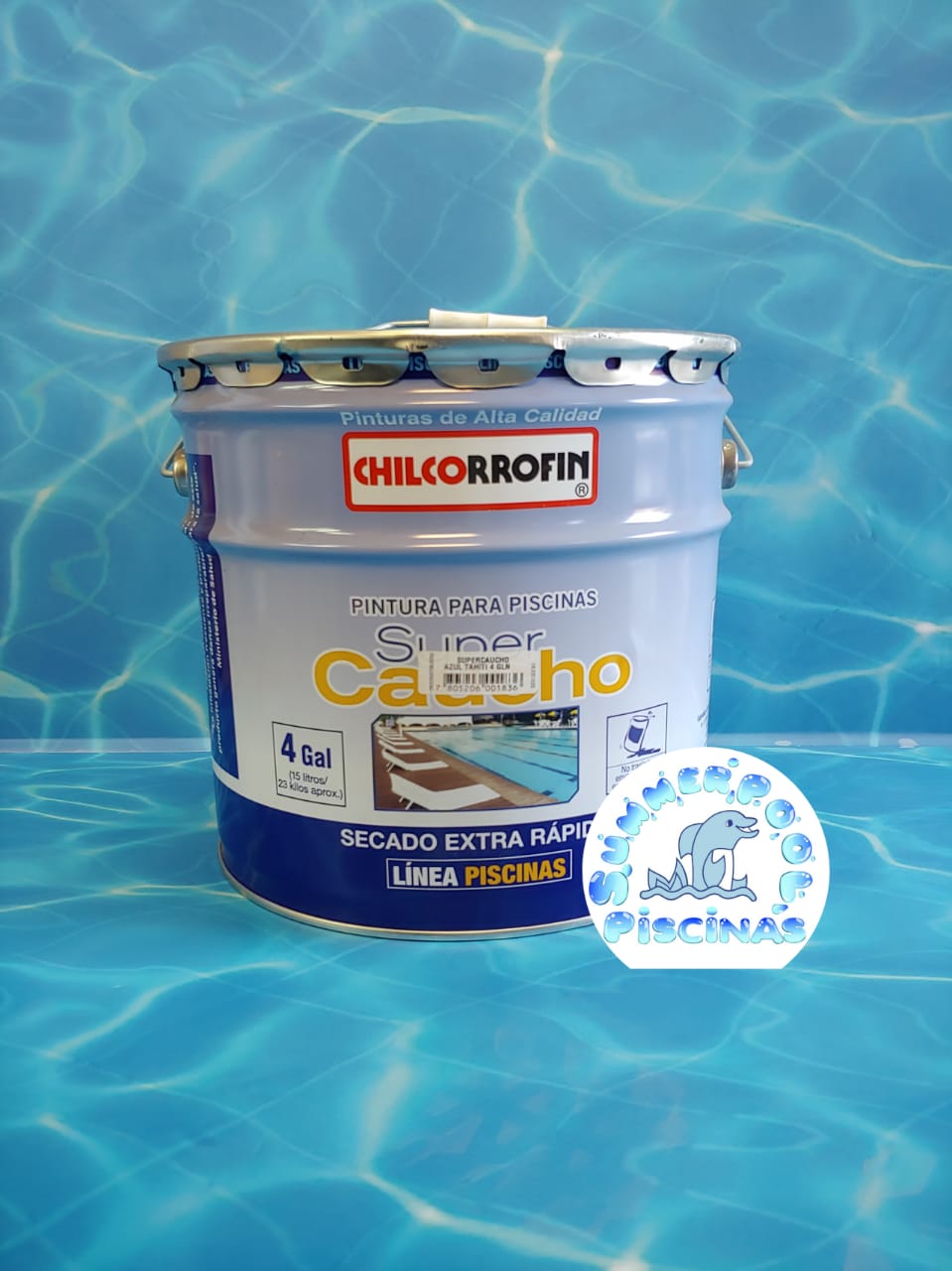 Pintura Para Piscina 4 Gl Celeste Agua Chilcorrofin SummerPool